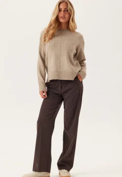 Pcmalou Ls O-neck Cutline Knit