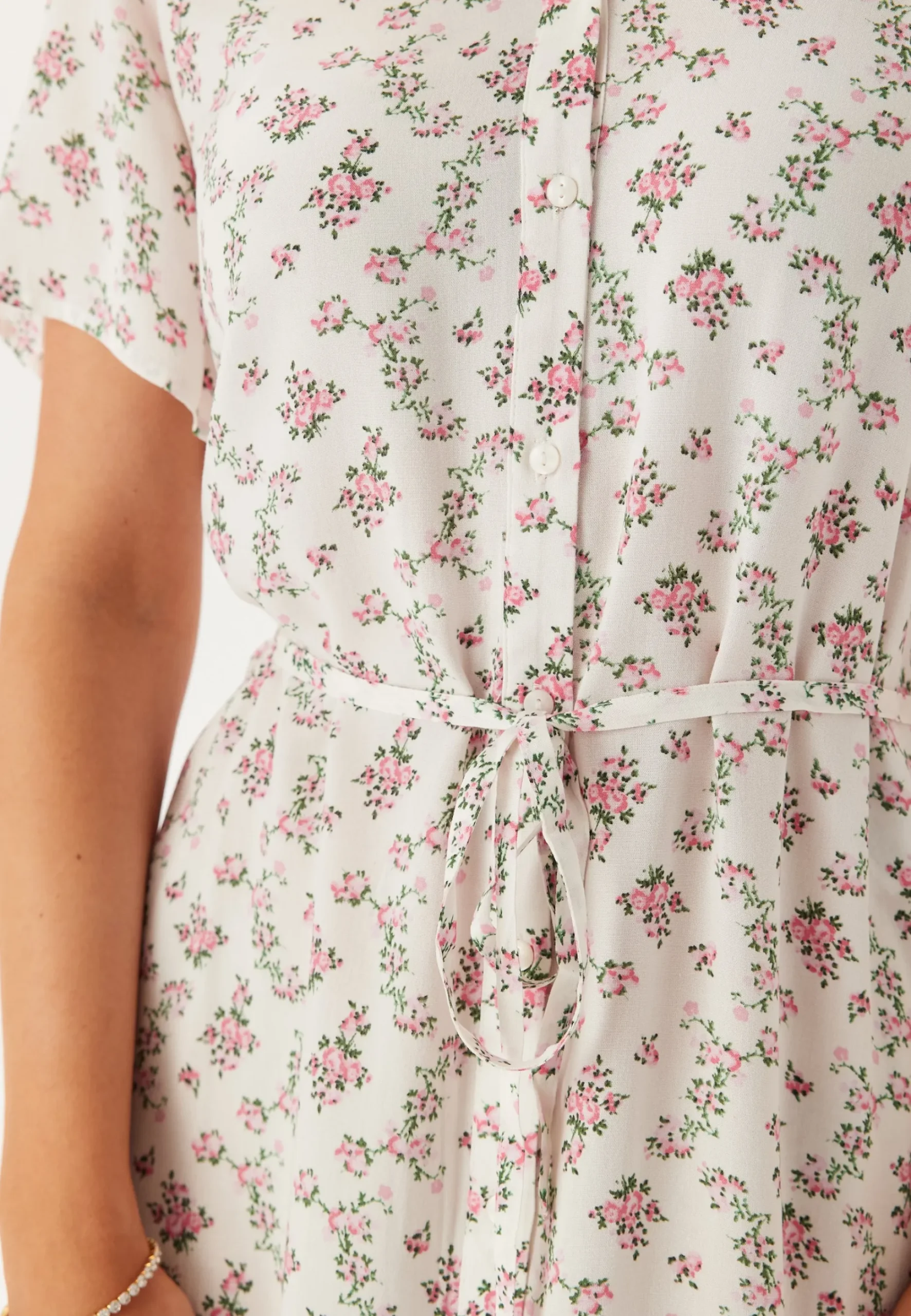 Pcnya Ss V-neck Midi Dress