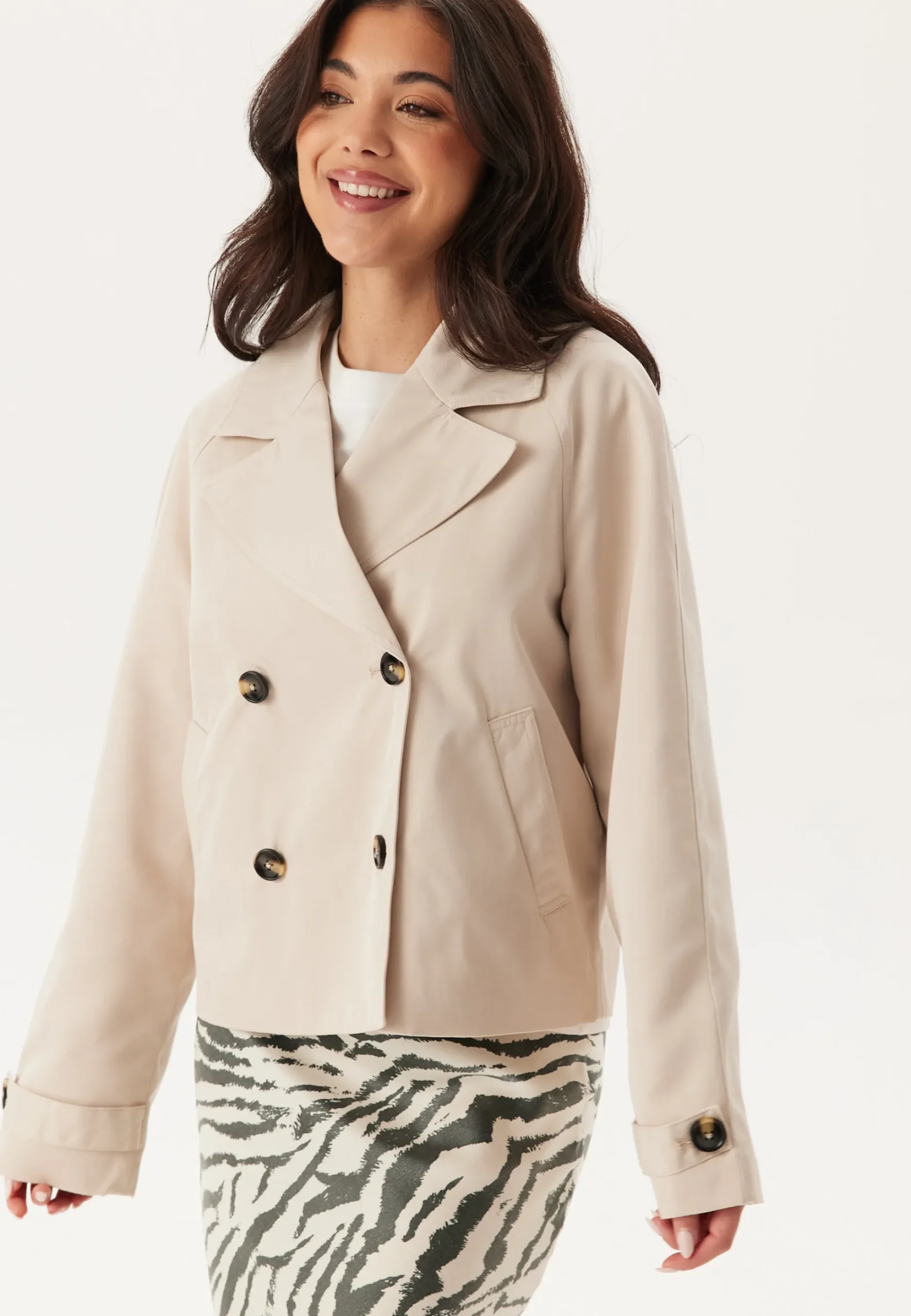 Pcscarlett Ls Short Trenchcoat