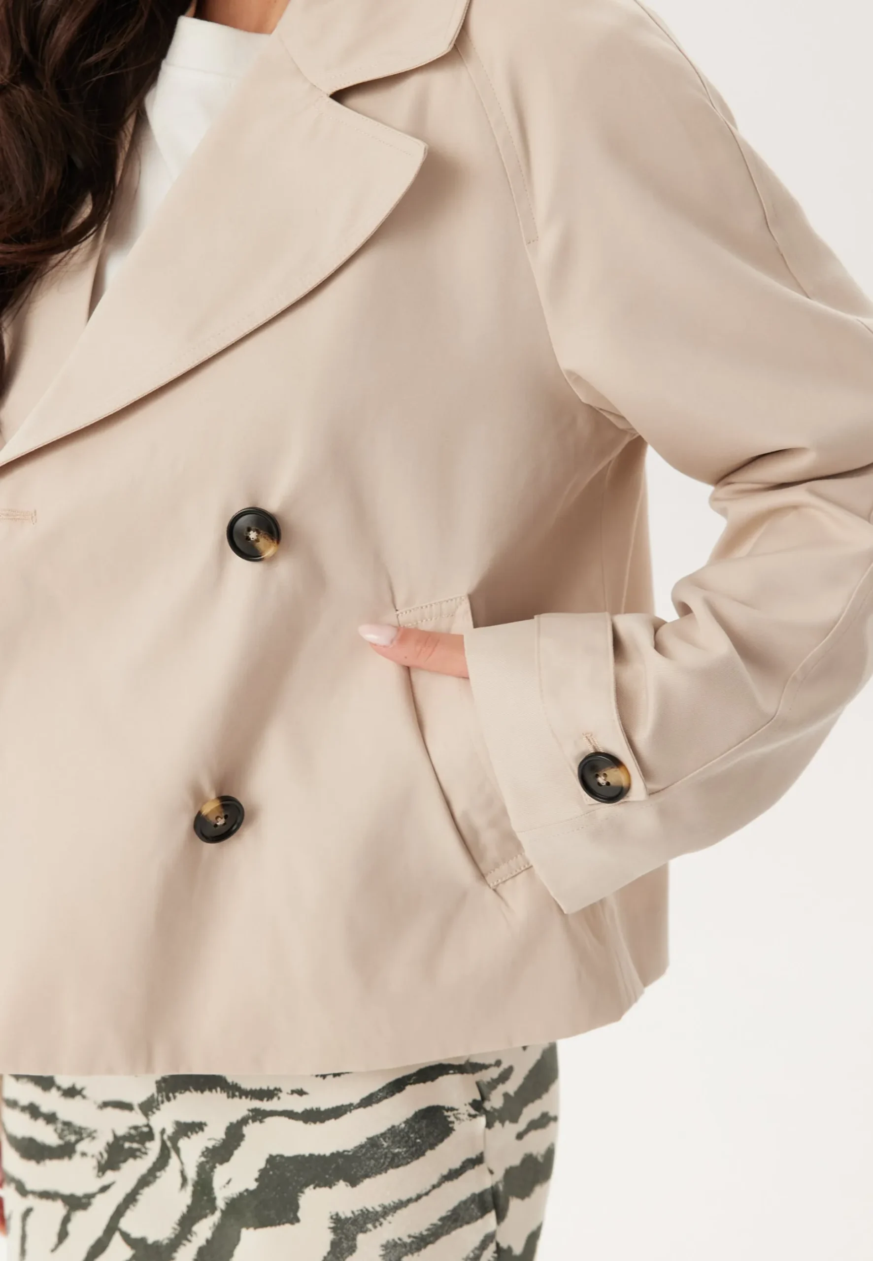 Pcscarlett Ls Short Trenchcoat