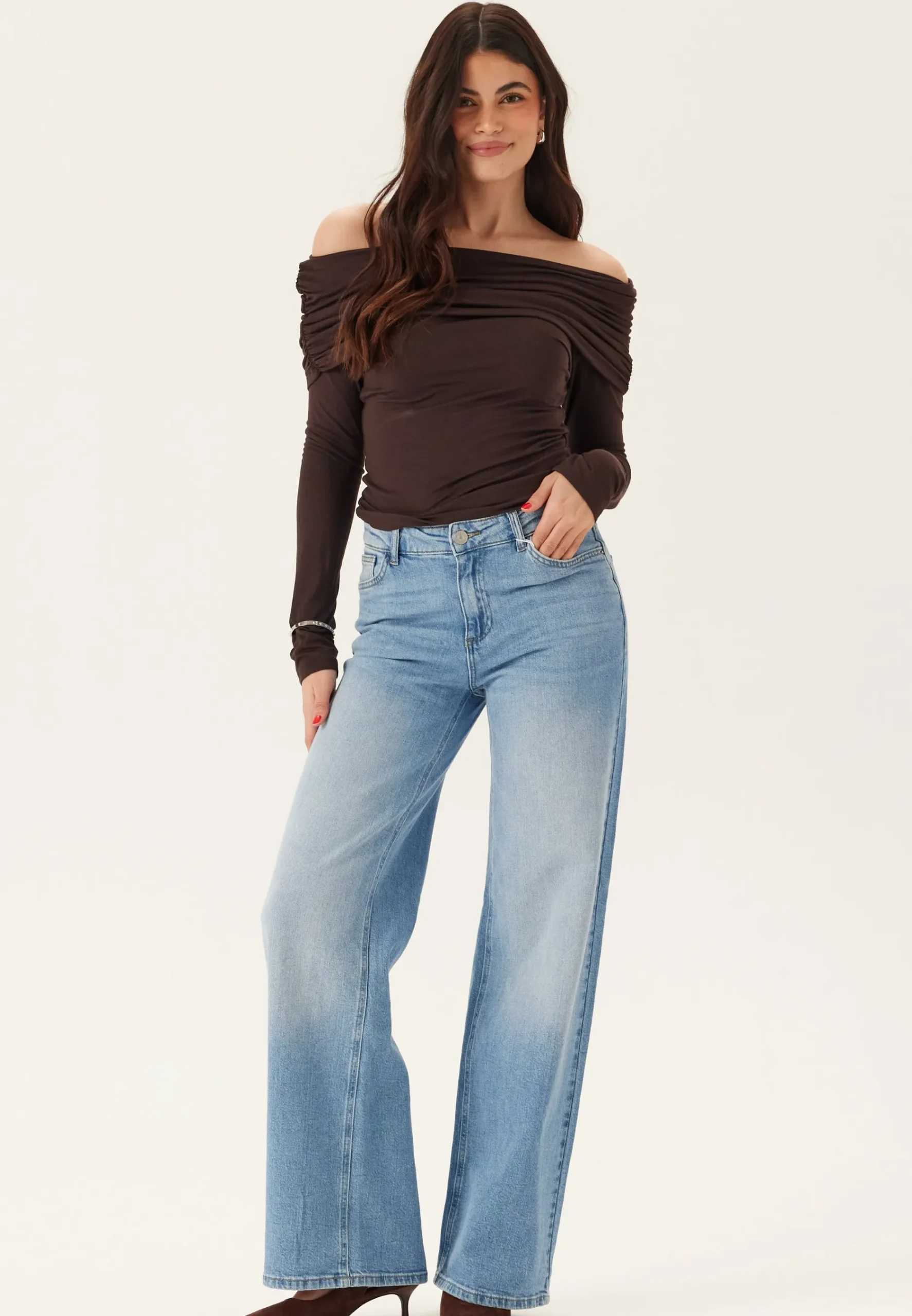 Pcsilke Mw Wide Jeans Noos