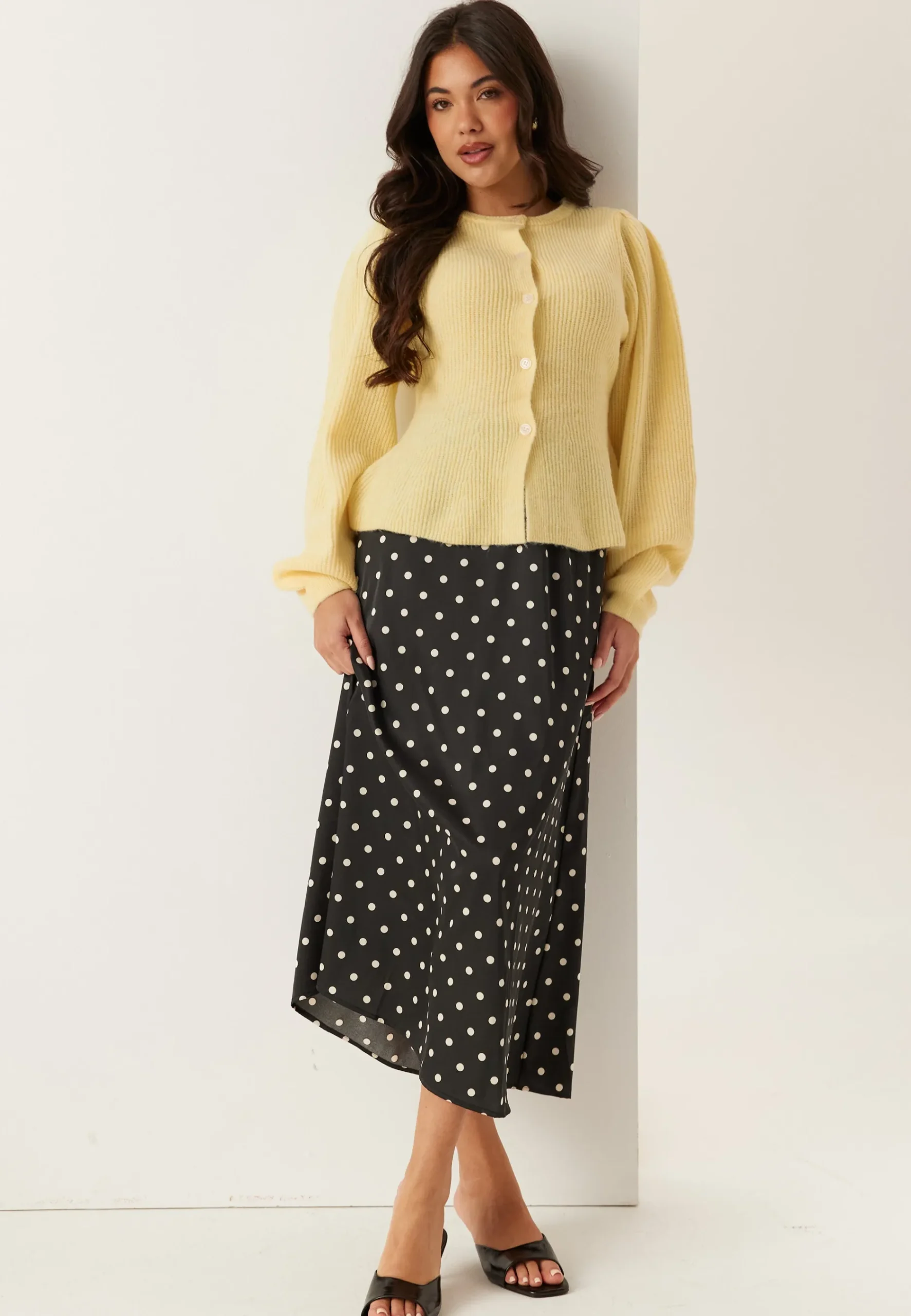 Pcsilly Ls Puff Knit Cardigan