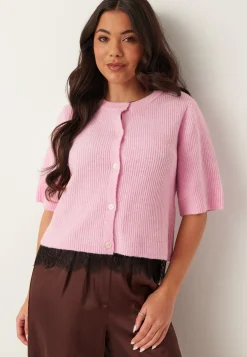 Pcsilly Ss O-neck Knit Cardiga