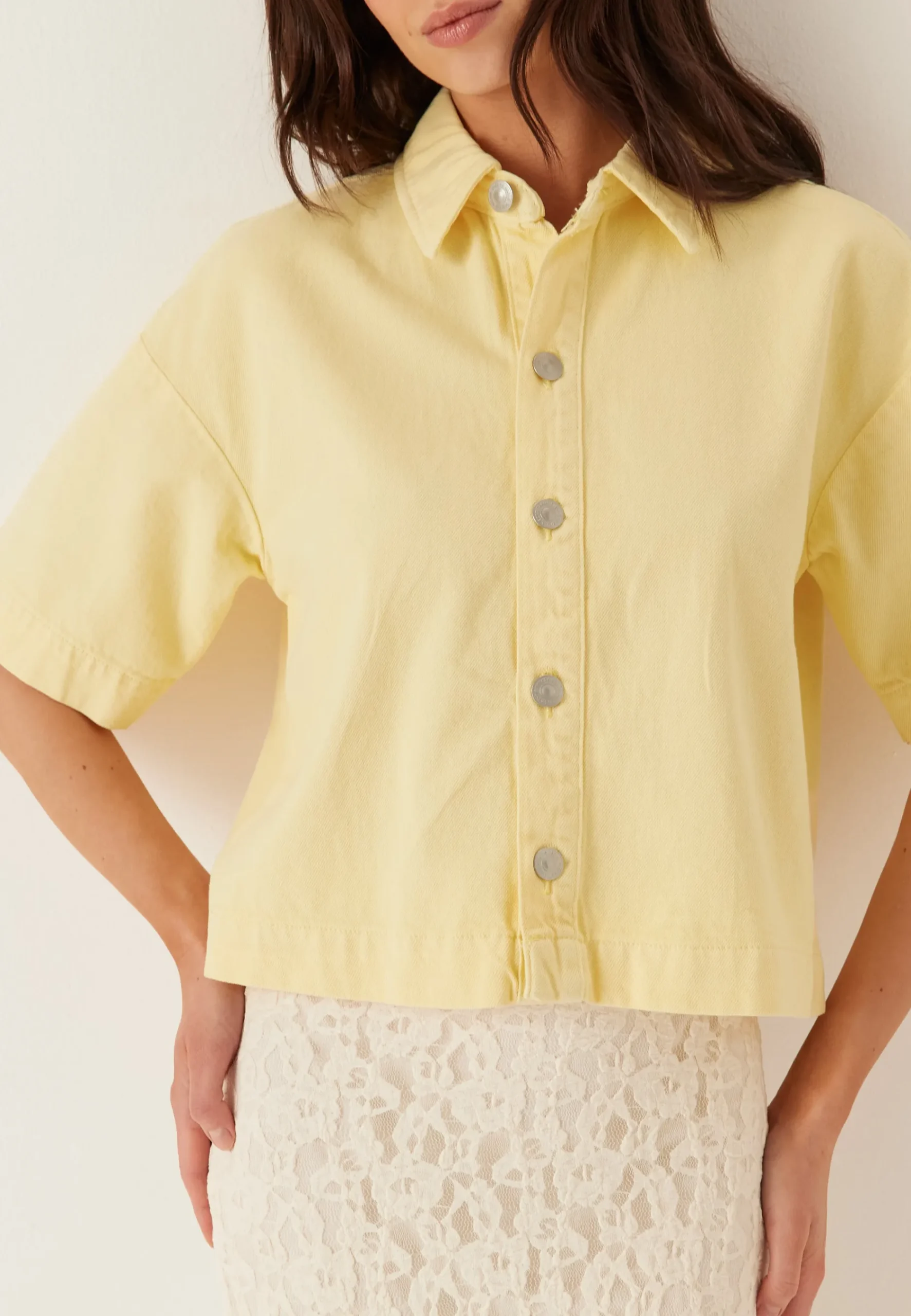 Pcsky Ss A-shape Denim Top