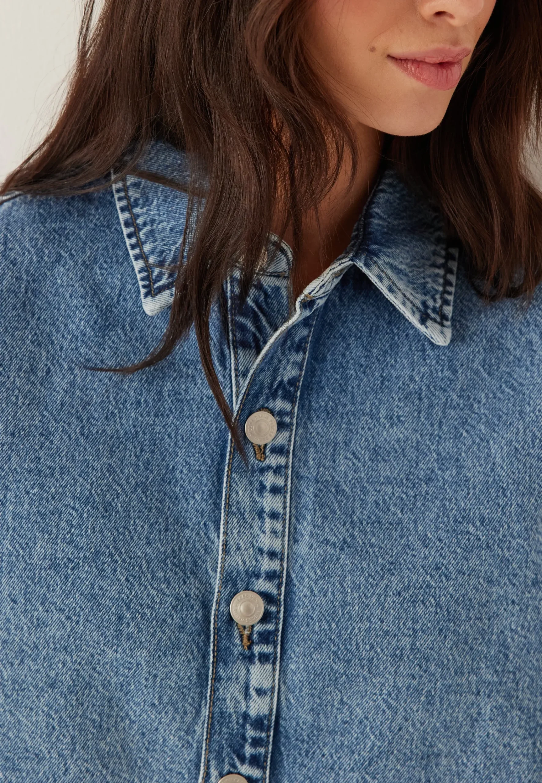 Pcsky Ss A-shape Denim Top