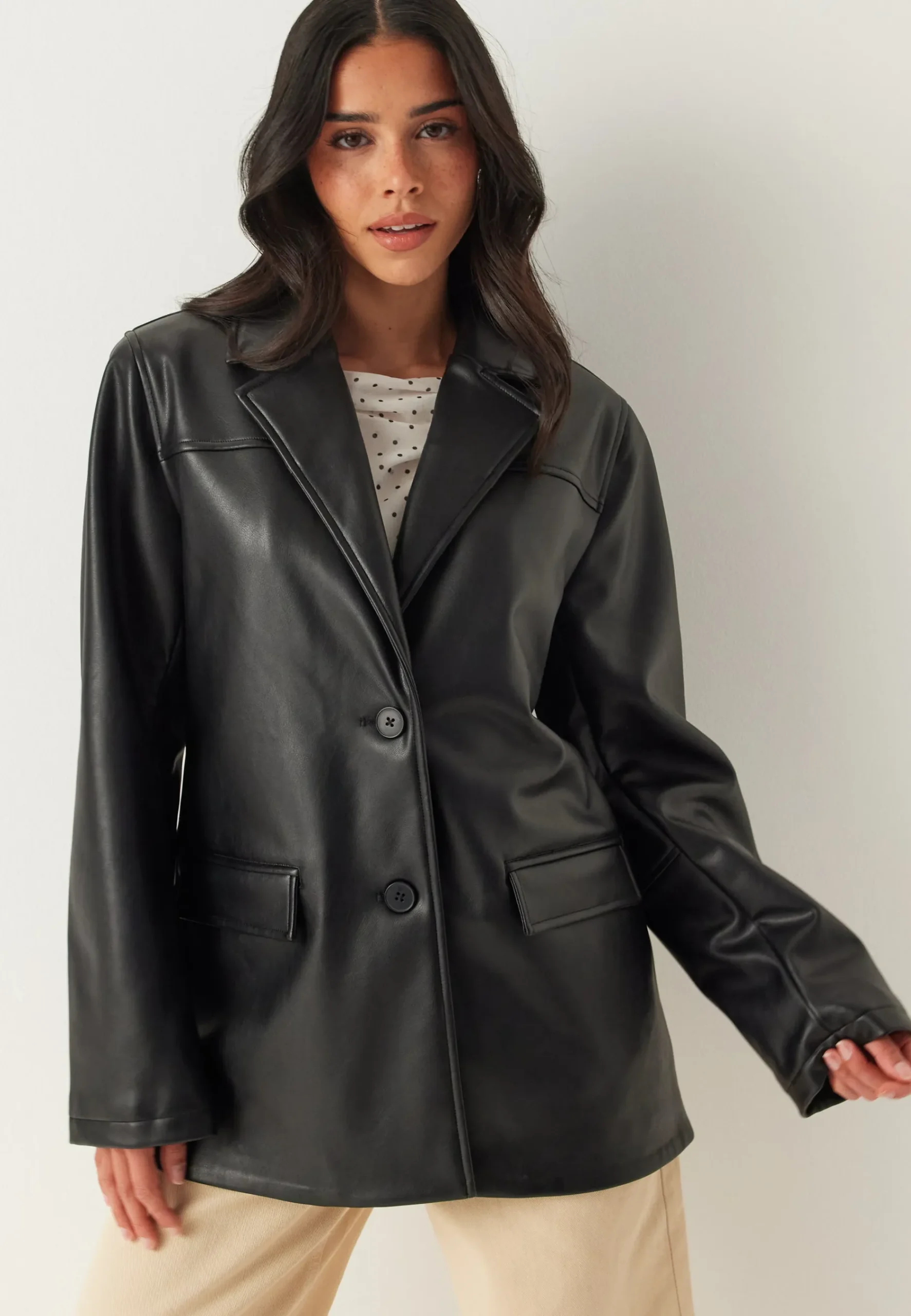PU Blazer Jacket