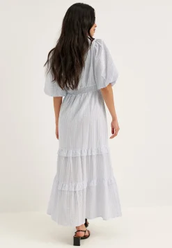 Puff Sleeve Frill Dress