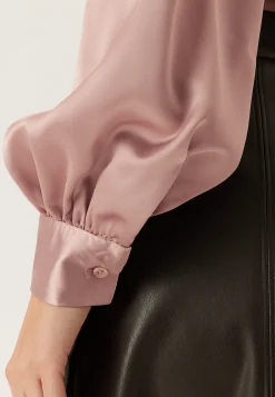 Puff Sleeve Satin Shirt