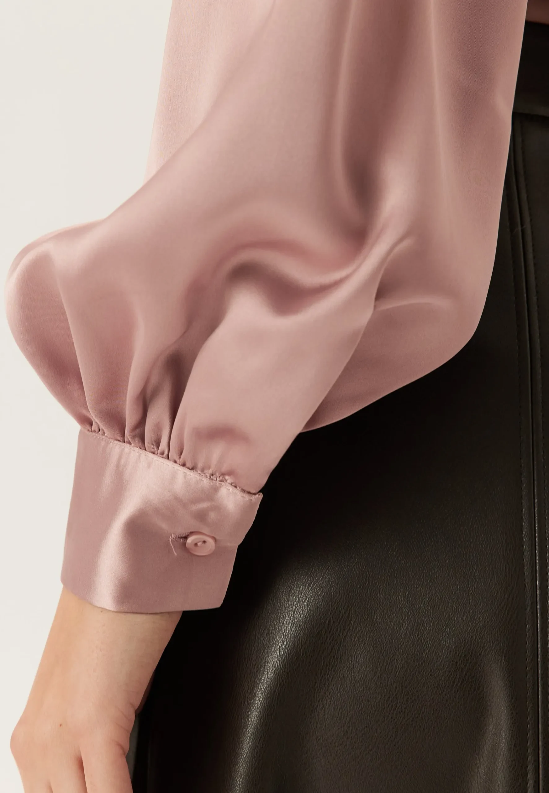 Puff Sleeve Satin Shirt