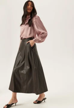 Puff Sleeve Satin Shirt
