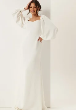 Puff Sleeve Wedding Gown