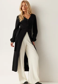 Rib Knitted Cardigan Dress