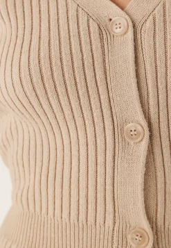 Rib Knitted Cardigan Dress
