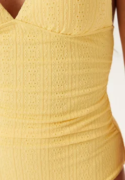 Ruched Broderie Anglaise Swimsuit