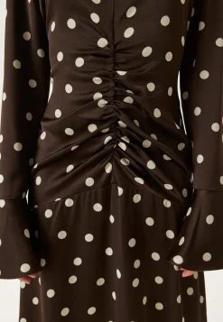 Ruched Front Midi Dress