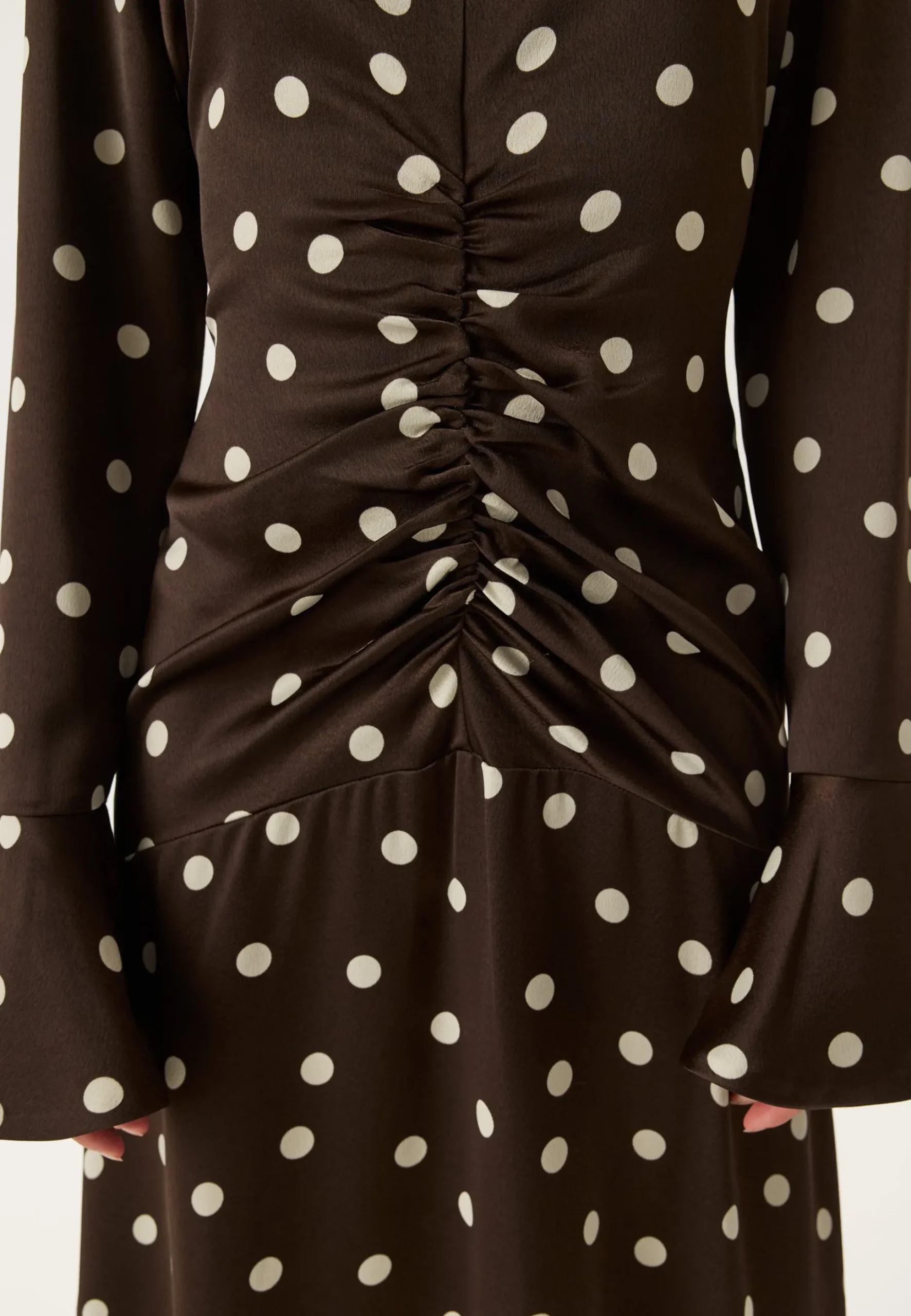 Ruched Front Midi Dress