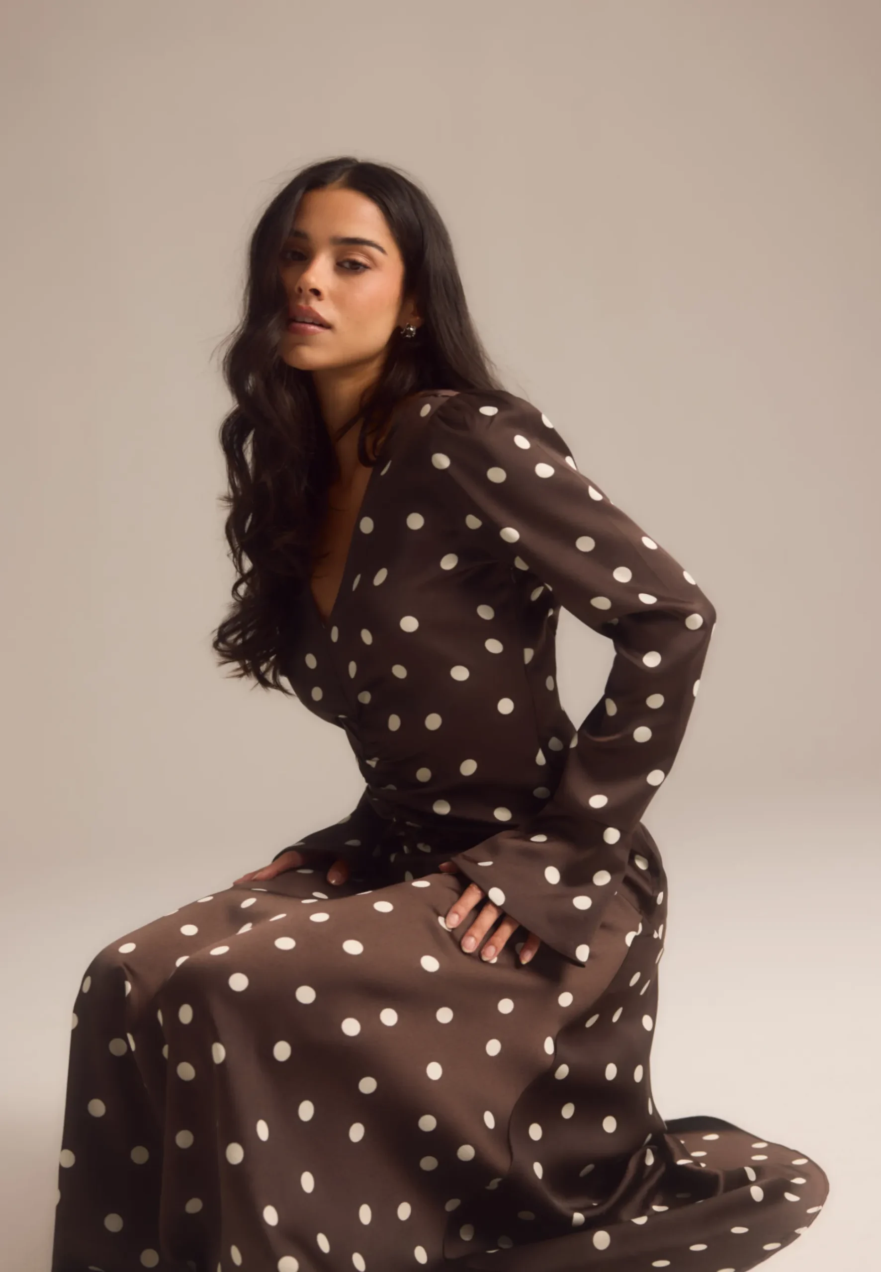 Ruched Front Midi Dress