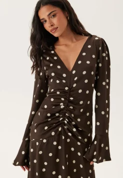 Ruched Front Midi Dress