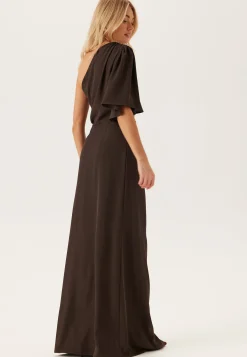 Ruched One Shoulder Gown
