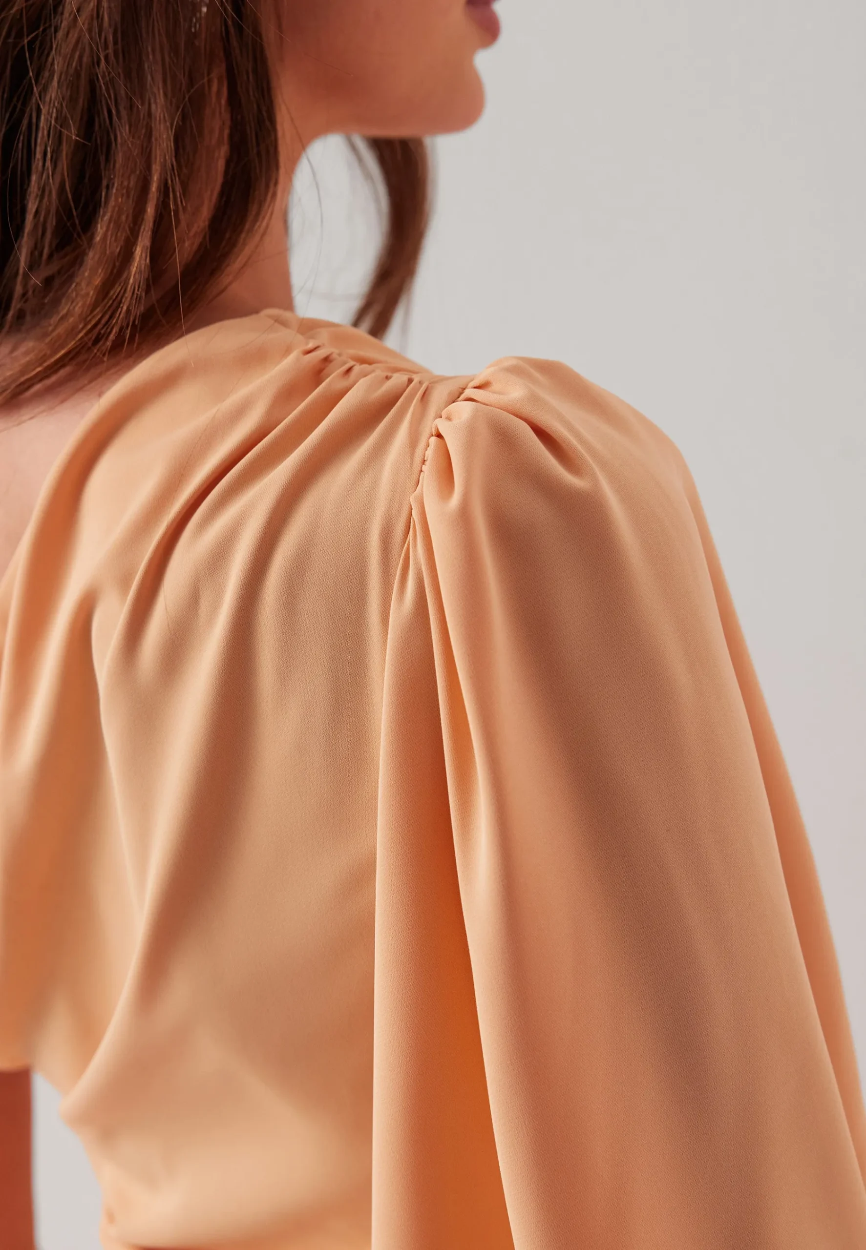 Ruched One Shoulder Midi Dress