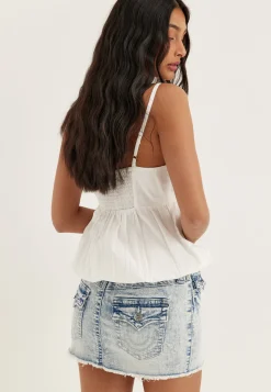 Sadie Mini Denim Skirt Flap