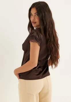 Satin Lace Blouse