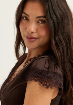 Satin Lace Mini Dress