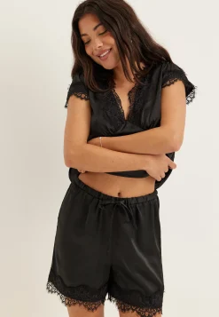 Satin Lace Shorts