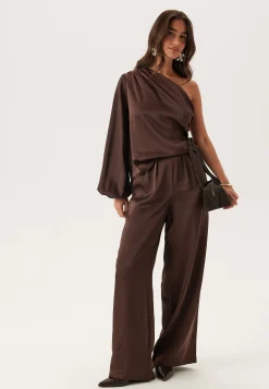 Satin One Shoulder Blouse