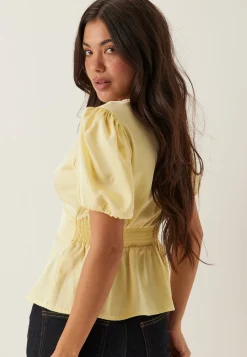 Satin Short Sleeve Blouse
