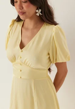 Satin Short Sleeve Maxi Dress