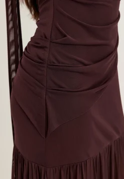 Scarf Mesh Ankle Dress