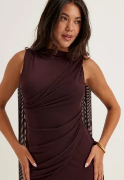 Scarf Mesh Ankle Dress