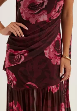 Scarf Mesh Ankle Dress