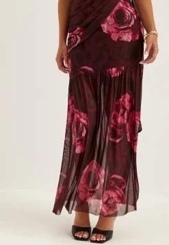 Scarf Mesh Ankle Dress