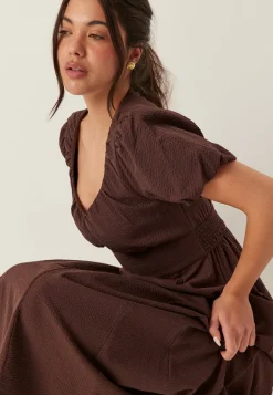 Seersucker Midi Dress