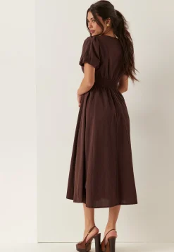 Seersucker Midi Dress