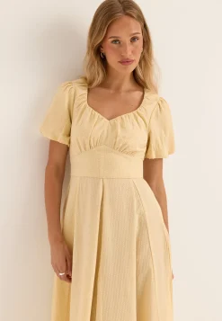 Seersucker Midi Dress