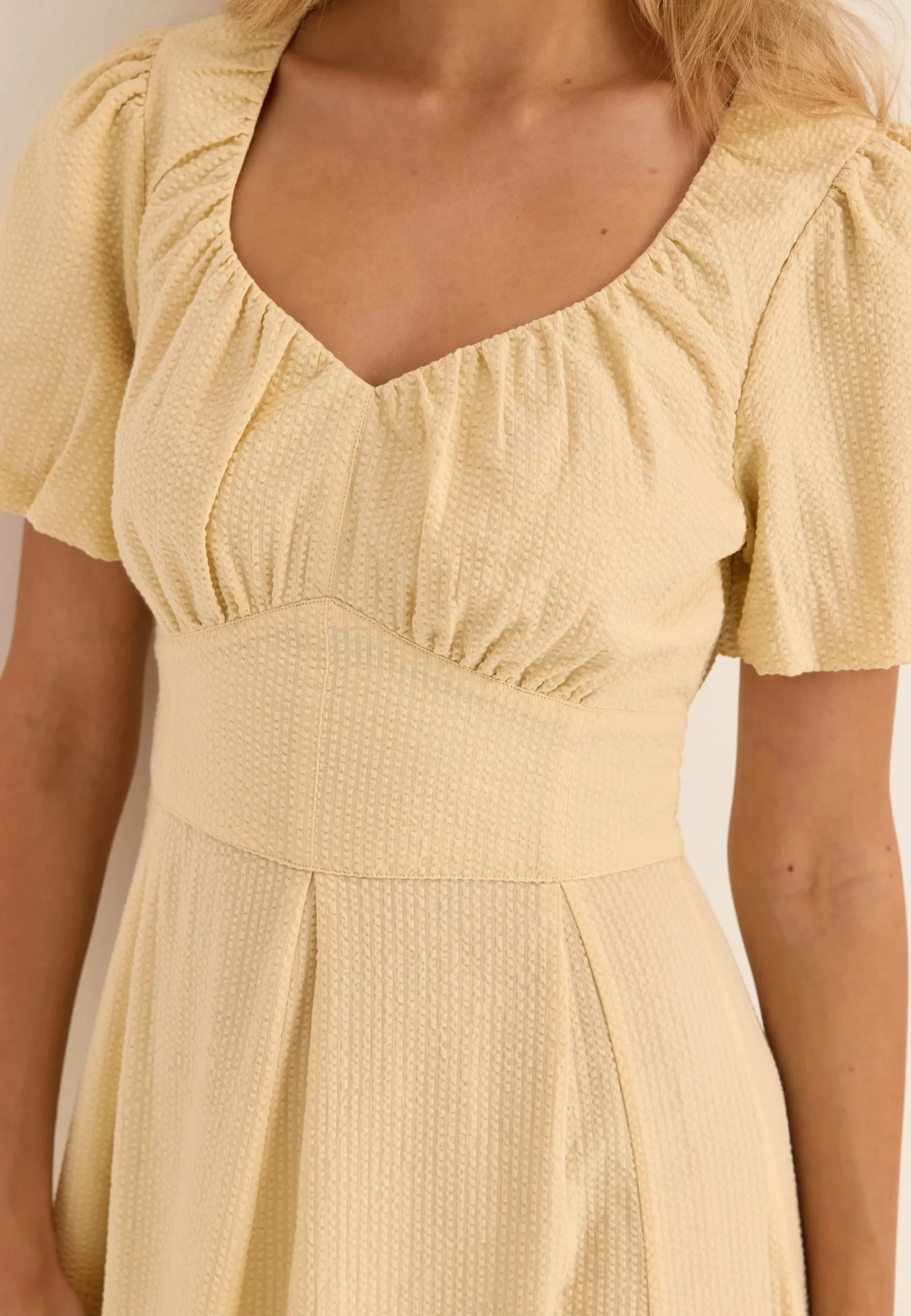 Seersucker Midi Dress