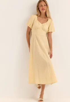 Seersucker Midi Dress