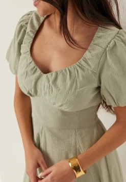 Seersucker Midi Dress