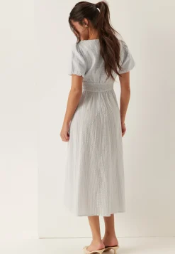 Seersucker Midi Dress