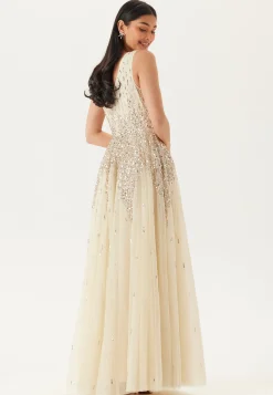 Sequin Sunray Sleeveless Maxi Dress