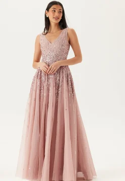 Sequin Sunray Sleeveless Maxi Dress