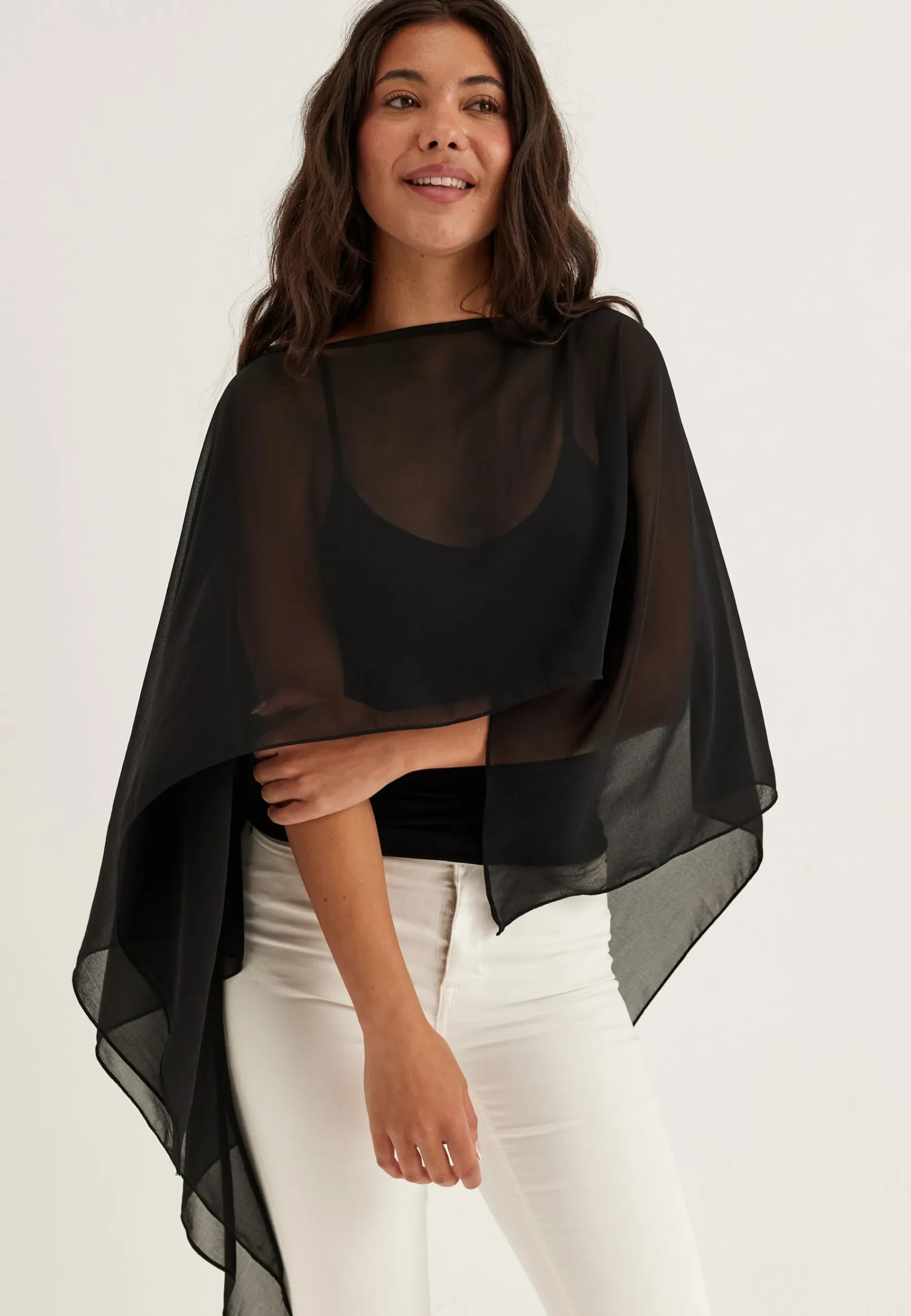 Sheer Chiffon Cape
