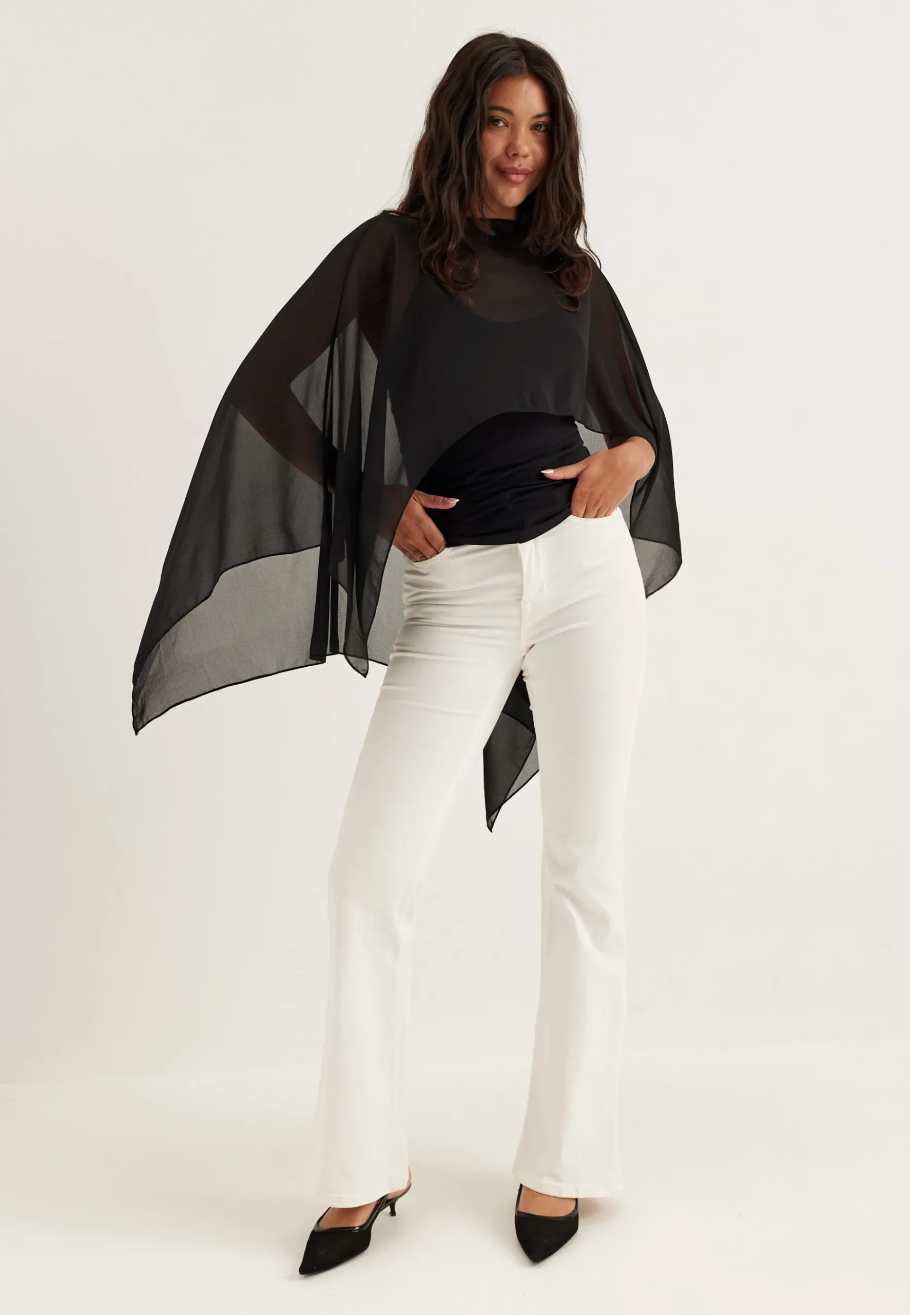 Sheer Chiffon Cape