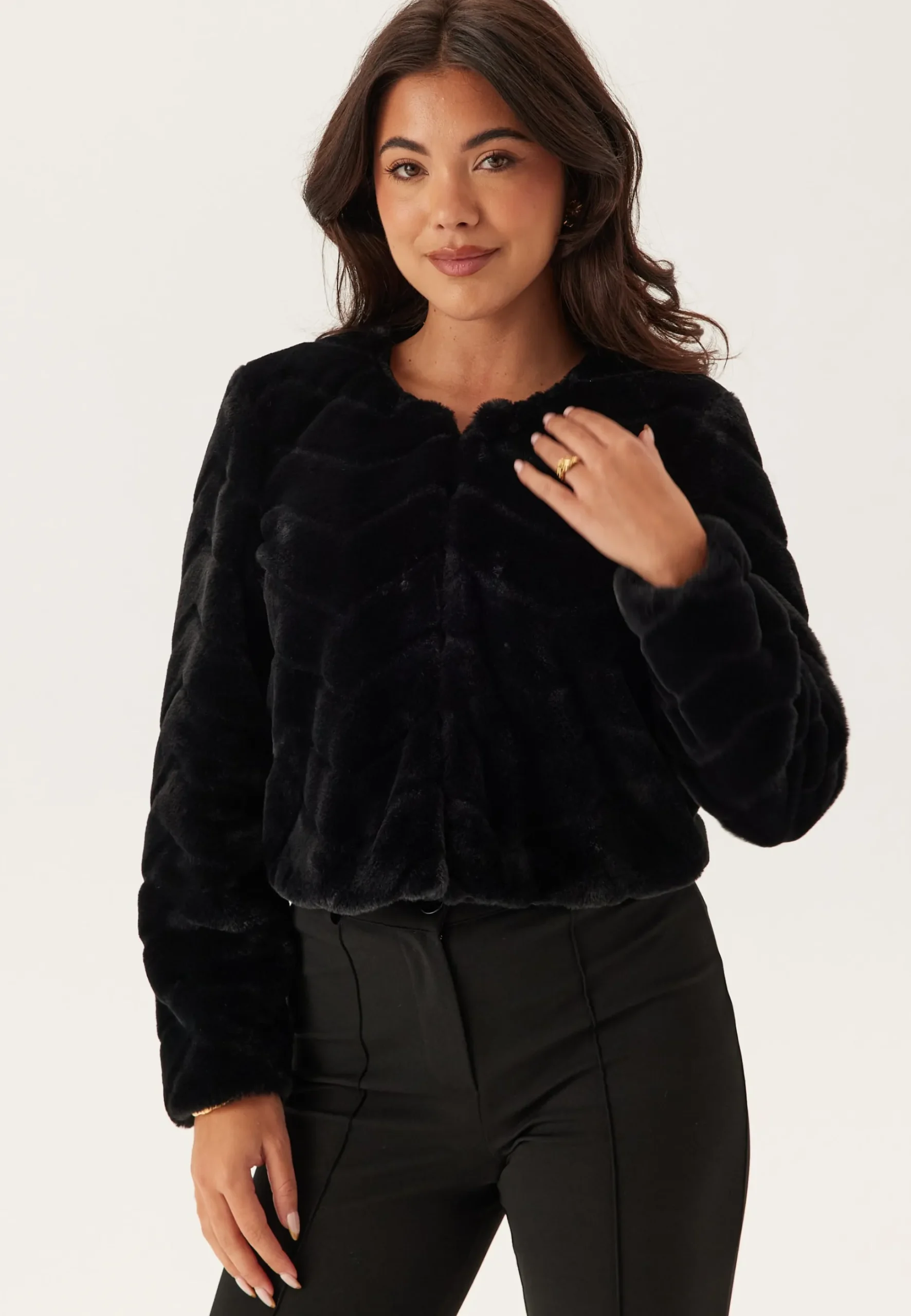 Short Party Faux Fur Jacket