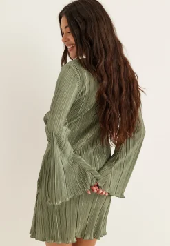 Short Pleated Frill Dress