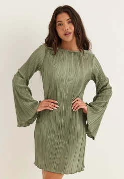 Short Pleated Frill Dress