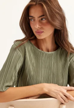 Short Sleeve Pleated Top